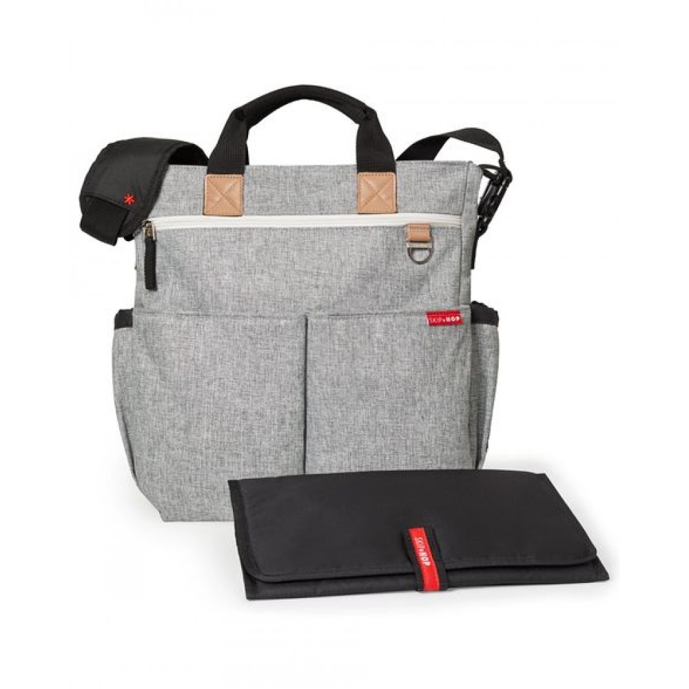 1. Cele mai bune cadouri pentru baby shower - Geanta de scutece Duo Signature Grey Melange Skip Hop - krbaby.ro